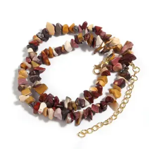 Egg Yolk Stone / 43cm Long Tail Chain 5cm