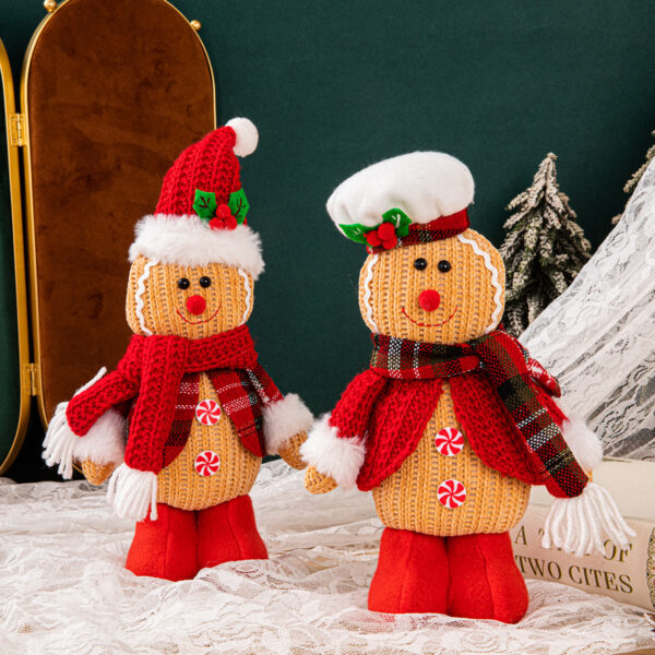 Wholesale Christmas Standing Gingerbread Man Doll Desktop Ornament