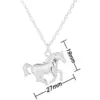 Wholesale Fashion Korean Style Horse Copper Plating Gold Plated Silver Plated Pendant Necklace