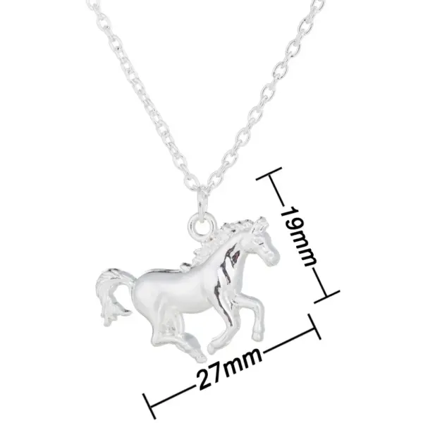 Wholesale Fashion Korean Style Horse Copper Plating Gold Plated Silver Plated Pendant Necklace