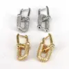 Wholesale 1 Pair Retro Luxurious Simple Style Double Ring Plating Inlay Copper Zircon 18k Gold Plated Drop Earrings