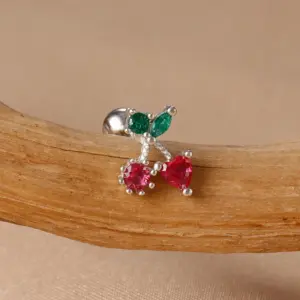 60075-11-Silver-Pointed Cherry-1pc