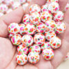 Wholesale 10pcs Acrylic Solid Color Strawberry Plated Color Printing Beads