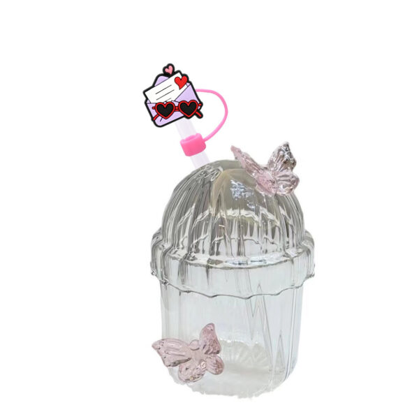 Wholesale Random 10pcs 8/10M Valentine's Day dust plug straw accessories