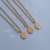 Wholesale PVD Coated Real Gold Plated 18K Gold Geometric 304 Stainless Steel Fashion Waterproof Non Tarnish 304 Stainless Steel Necklace