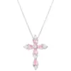 Wholesale Brass 18K Gold Plated Hip-Hop Luxurious Cool Style Cross Inlay Zircon Pendant Necklace