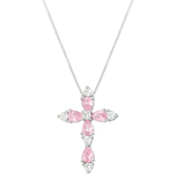 Wholesale Brass 18K Gold Plated Hip-Hop Luxurious Cool Style Cross Inlay Zircon Pendant Necklace