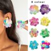 oly-633e1dc72ee0138163e2e991a14ee2f1 Wholesale sweet color resin petals flower earrings