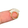 Simple Style Classic Style Geometric Copper Inlay Rhinestones Nose Ring Nose Pin