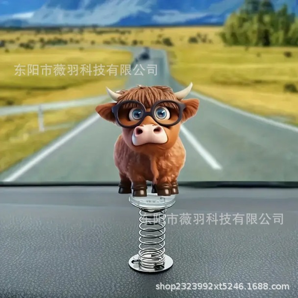 Wholesale 2D flat acrylic cute Niuniu car decoration ornaments