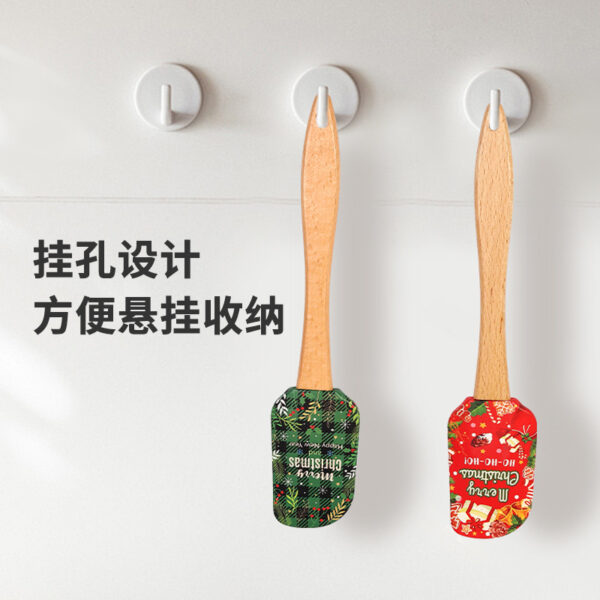 Wholesale Silicone Spatula Household Wooden Handle Butter Spatula