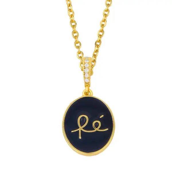 Wholesale Copper Plating Letter Necklace