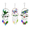 oly-63663ce3e2737f38f641f2efb13c83cd Wholesale Zegean Wind Chime Hummingbird Metal 7-Color Glass Pendant Creative Iron Crafts Decoration Spot Cross-Border Supply