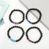 Casual Retro Round Mountain Volcanic Rock Bracelets In Bulk