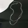 Wholesale Vacuum Plating Real Gold Plated 18K Gold Gold Plating Silver Plated Solid Color 304 Stainless Steel Fashion Waterproof Non Tarnish Titanium Steel Layered Necklaces