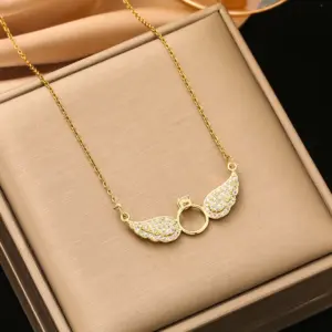 212 Ring Wings Necklace-Gold