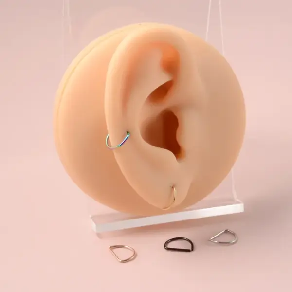 1 Piece Nose Rings & Studs Casual Vacation Geometric 304 Stainless Steel Polishing 18K Gold Plated Lip Rings Ear Cartilage Rings & Studs Nose Rings & Studs Nose Pin