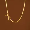 Wholesale Simple Style Commute Solid Color Titanium Steel Stoving Varnish Necklace