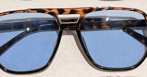 Bean flower frame blue film