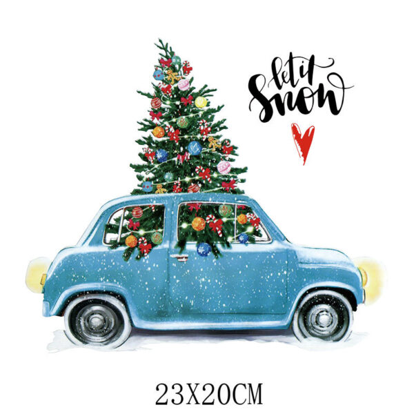 Wholesale Santa Claus sleigh heat transfer