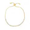 Wholesale Fashion Geometric Copper 18k Gold Plated Zircon Bracelets In Bulk