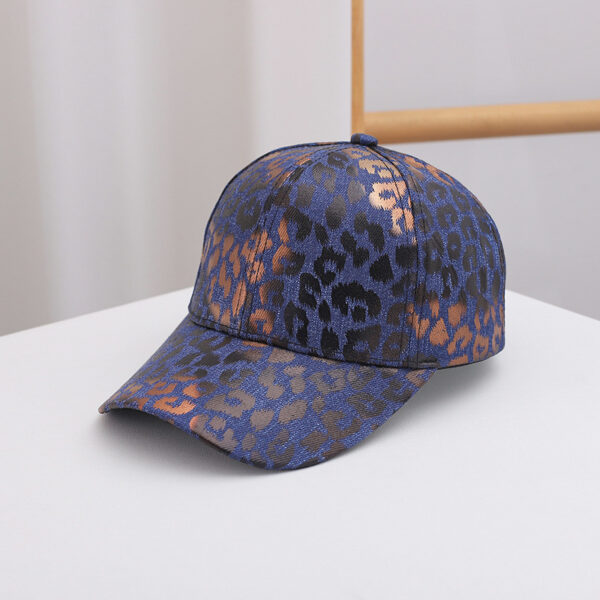Wholesale Ladies fashion bronzing leopard print baseball cap cap color letter hot stamping sun hat B1086