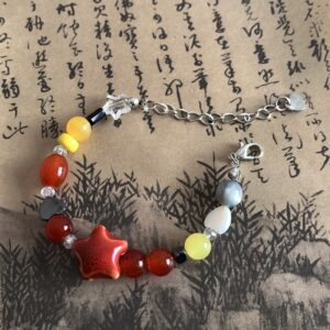 Red ceramic star bracelet