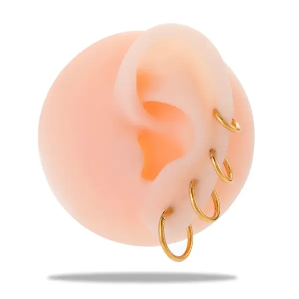Wholesale 316 Stainless Steel Round IG Style Hoop Earrings For Women's