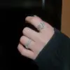 Wholesale Geometric Copper Sweet Shiny Open Ring Rings