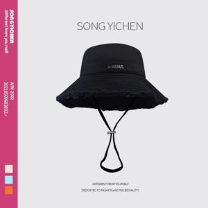 Biya same style big brim fisherman hat-Black / M（56-58cm）