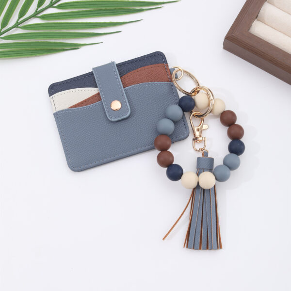 Wholesale Silicone Bead Bracelet Keychain