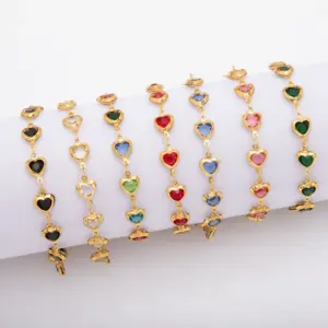 Wholesale Jewelry Elegant Classic Style Heart Shape 304 Stainless Steel Plating Bracelets Anklet Necklace