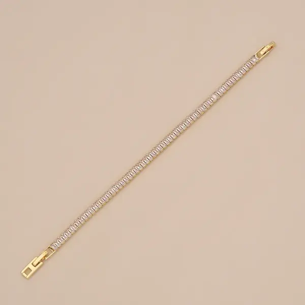 Wholesale Ion Plating (IP) Real Gold Plated Square 304 Stainless Steel Simple Style Classic Style Waterproof Non Tarnish 304 Stainless Steel Bracelets