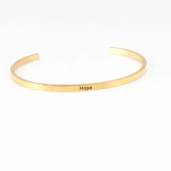 Wholesale Letter Stainless Steel Titanium Steel Retro Wristband Bracelets Bangle