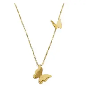 [H6009] Butterfly Necklace / Gold