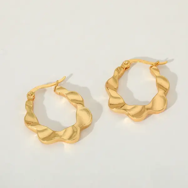Wholesale 1 Pair Casual Elegant Geometric 304 Stainless Steel 18K Gold Plated Ear Studs