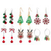 Wholesale Spiral Christmas Tree Bell Earrings