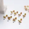 Wholesale 1 Piece Sweet Simple Style Geometric Wings Butterfly Plating Inlay Copper Zircon Cartilage Earrings