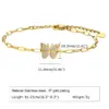 Wholesale Copper Gold Plated Simple Style Star Butterfly Heart Shape Zircon Bracelets