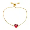 Wholesale Fashion Heart Shape Copper Bracelets Gold Plated Zircon Copper Bracelets