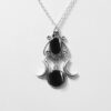 Wholesale Eucalyptus Cross-border Trade Triple Moon Goddess Necklace Amethyst Jewelry Retro Creative Personality Alloy Necklace