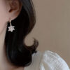 Wholesale fashion elegant snowflake Christmas earrings