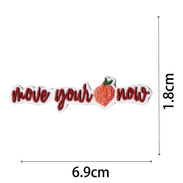 Wholesale Bohemian embroidered fabric patch with positive energy quotes for bags