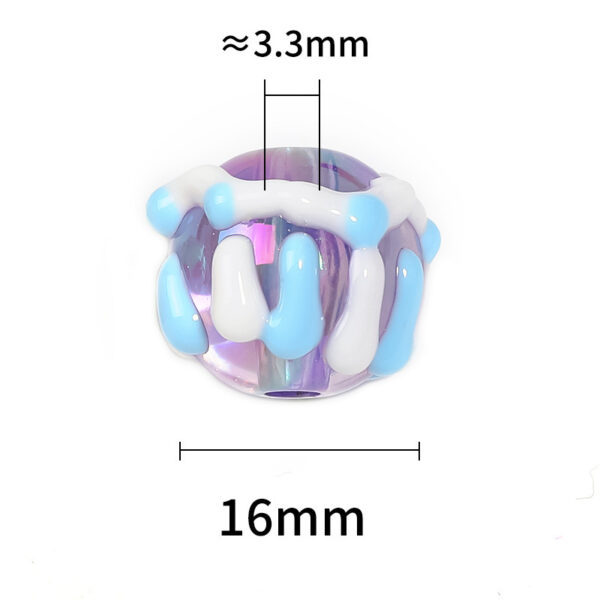 Wholesale Transparent hand-painted acrylic round beads