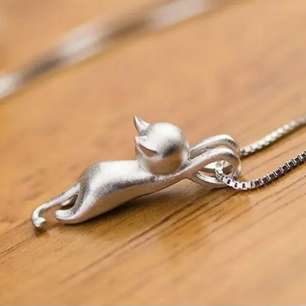 Wholesale Fashion Cat Copper Plating Pendant Necklace 1 Piece