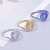 Wholesale PVD Coated Real Gold Plated 18K Gold Geometric 304 Stainless Steel INS Style Waterproof Non Tarnish Open Ring