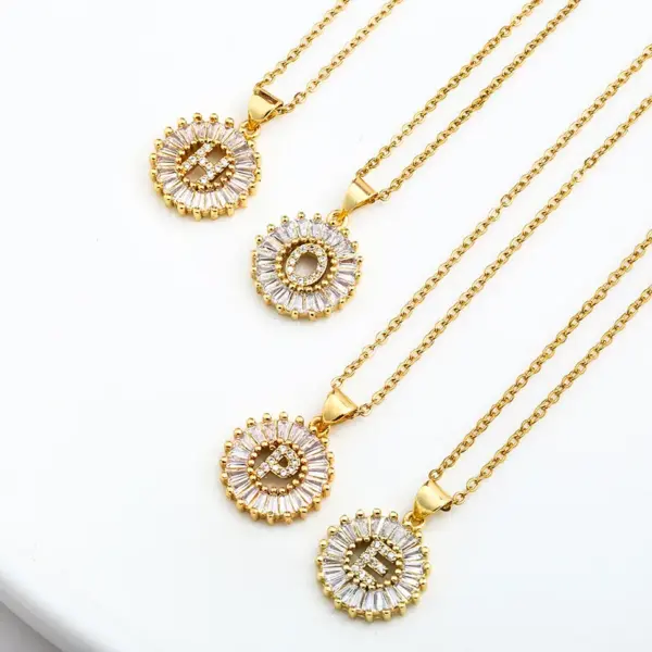 Wholesale Water Plating 18K Gold Plated Real Gold Plated Letter 304 Stainless Steel Copper Fashion Waterproof Non Tarnish 304 Stainless Steel Necklace