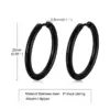 Wholesale PVD Coated Real Gold Plated Solid Color 304 Stainless Steel Simple Style Waterproof Non Tarnish Hoop Earrings