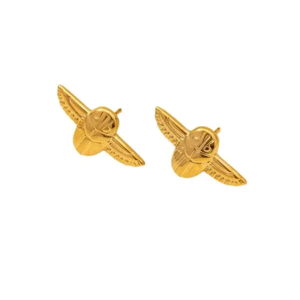 Ion Plating (IP) Real Gold Plated 18K Gold Scallop Starfish Butterfly 304 Stainless Steel Modern Style Classic Style Waterproof Non Tarnish Ear Studs