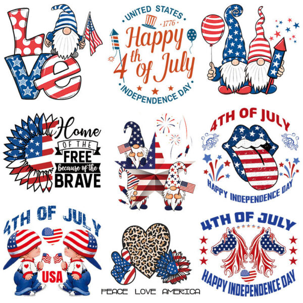 Wholesale Colorful Independence Day Hot Stamps